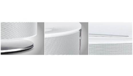 طراحی استوانه‌ای با رنگ سفید متالیک